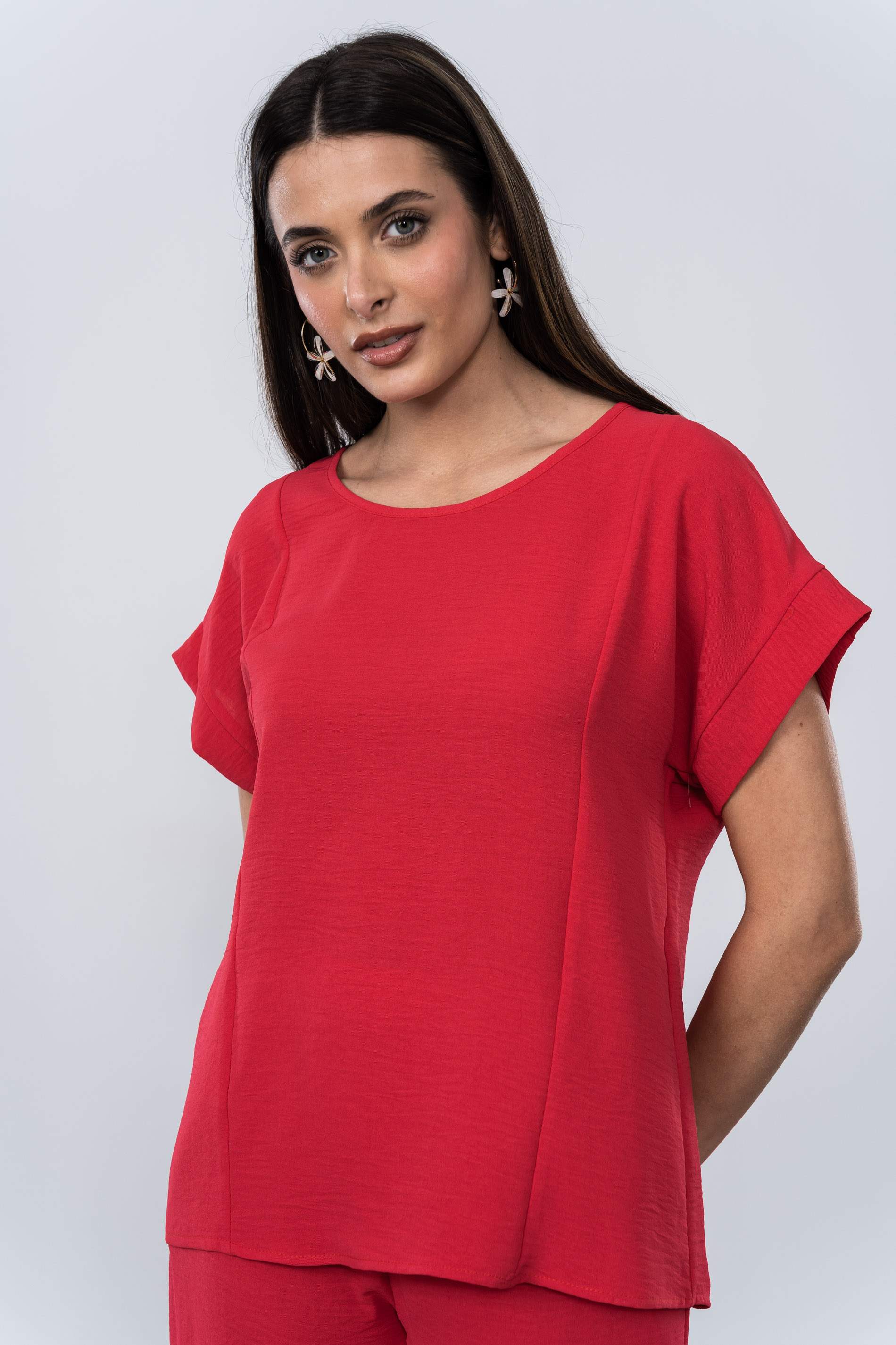 BLUSA CORTES DELANTERO FRESA