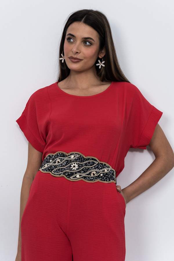 BLUSA CORTES DELANTERO FRESA