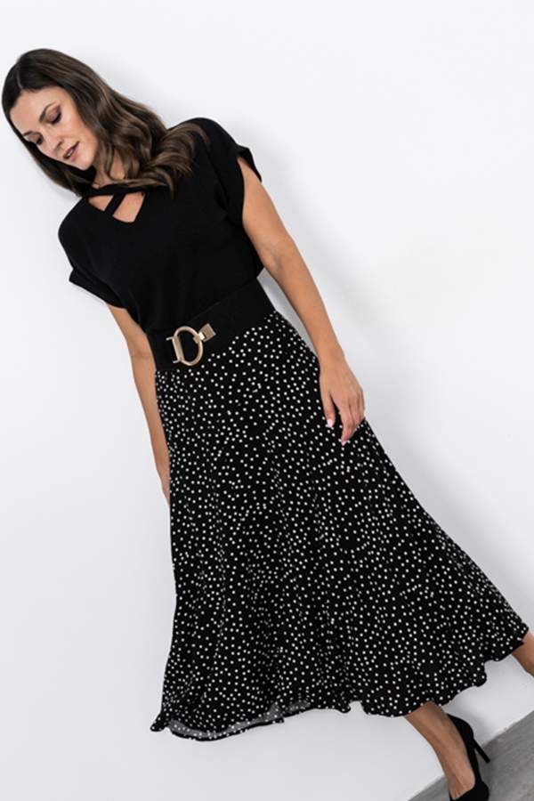 BLUSA CRUCETA ESCOTE NEGRO