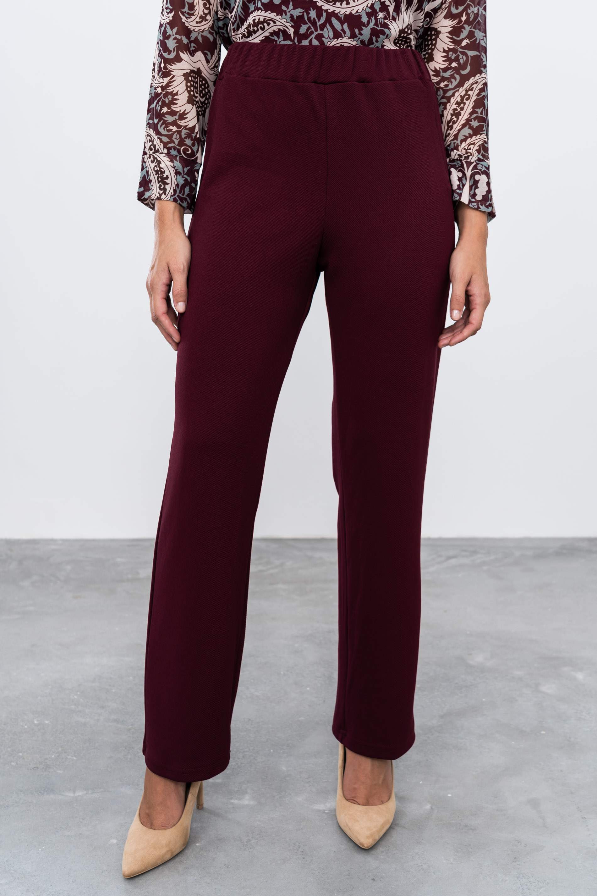 PANTALÓN RECTO GRANATE