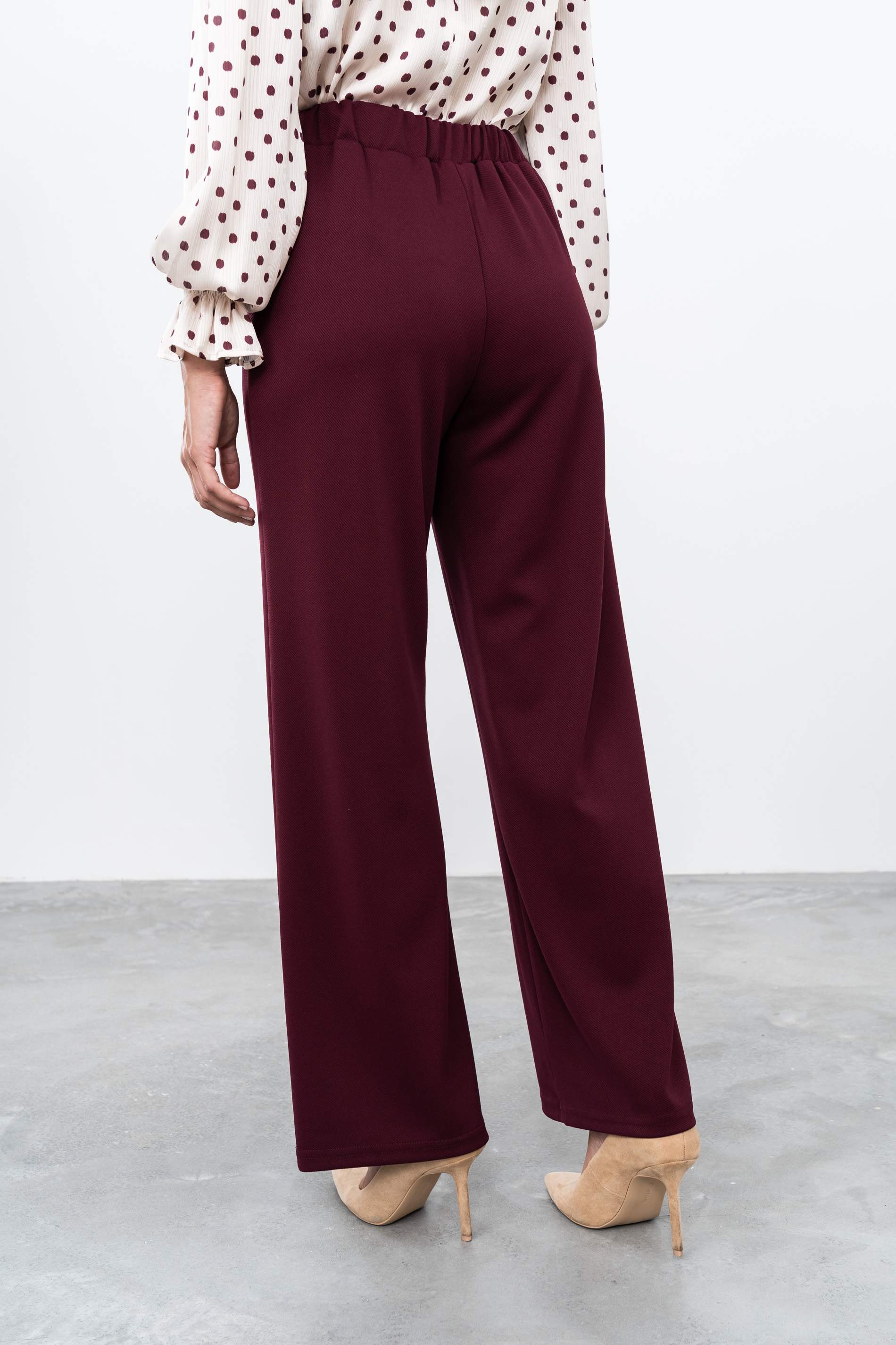 PANTALÓN ANCHO GRANATE