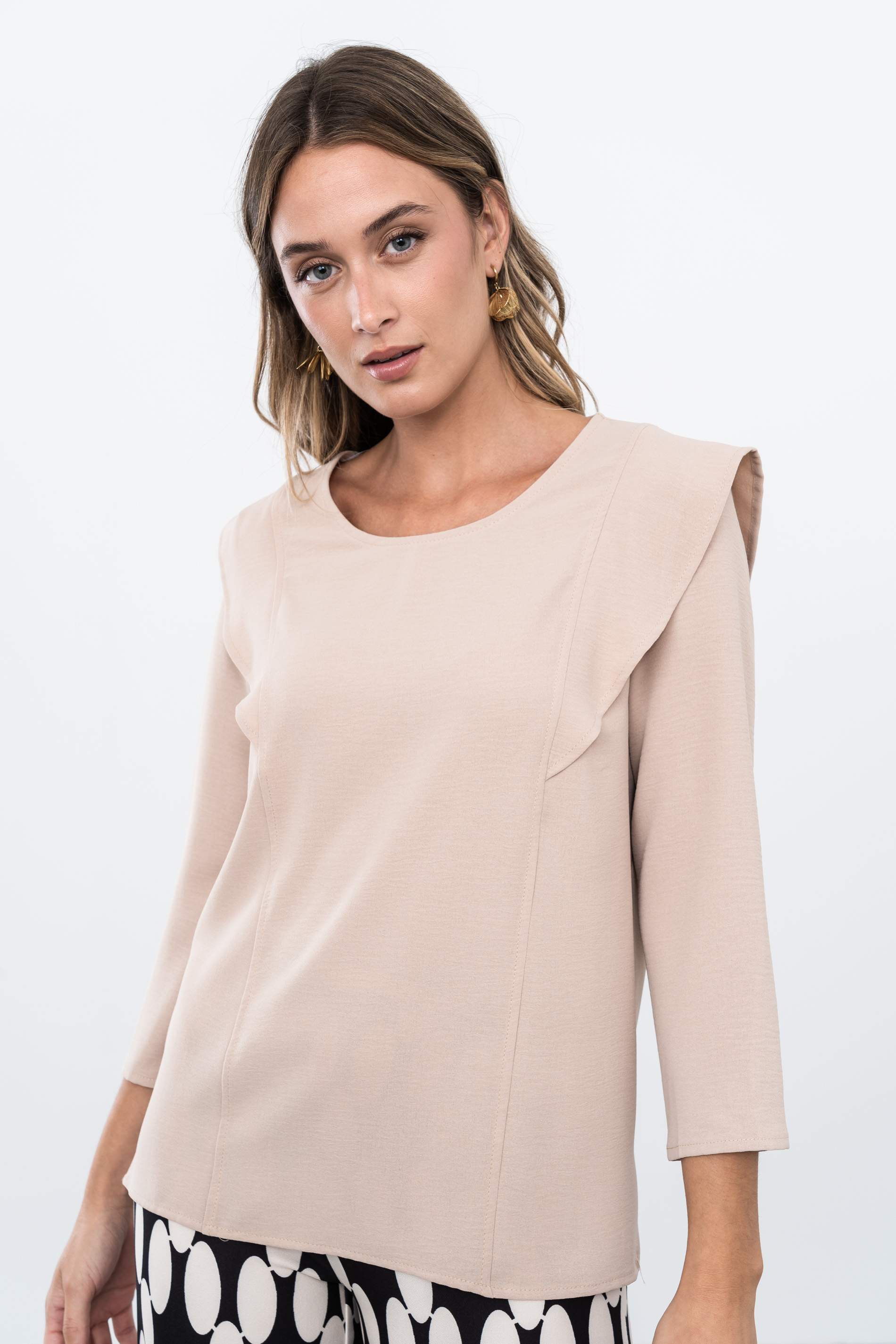 BLUSA MANGA FRANCESA VOLANTE ARENA