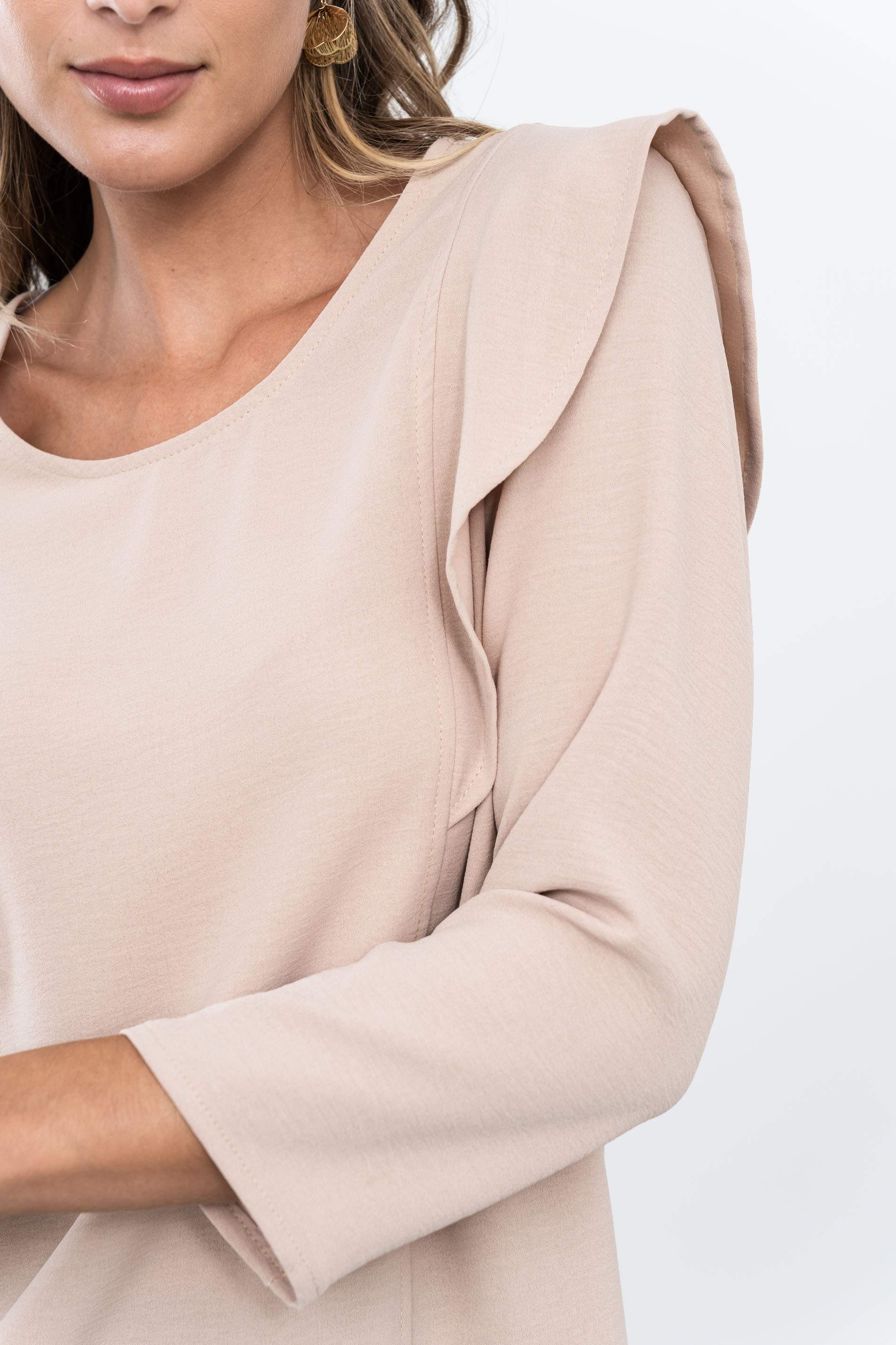 BLUSA MANGA FRANCESA VOLANTE ARENA