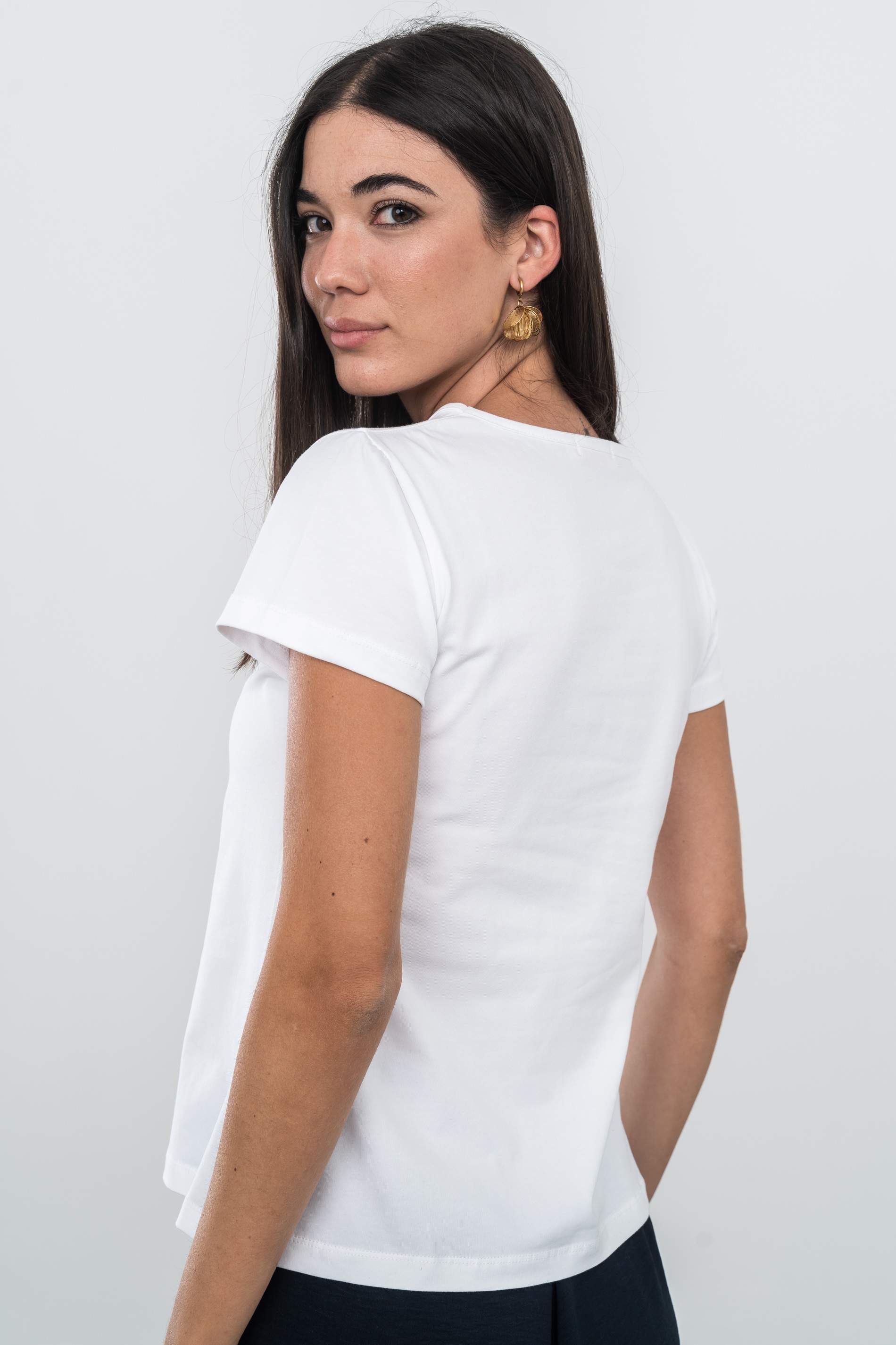 CAMISETA BÁSICA MANGA CORTA BLANCO