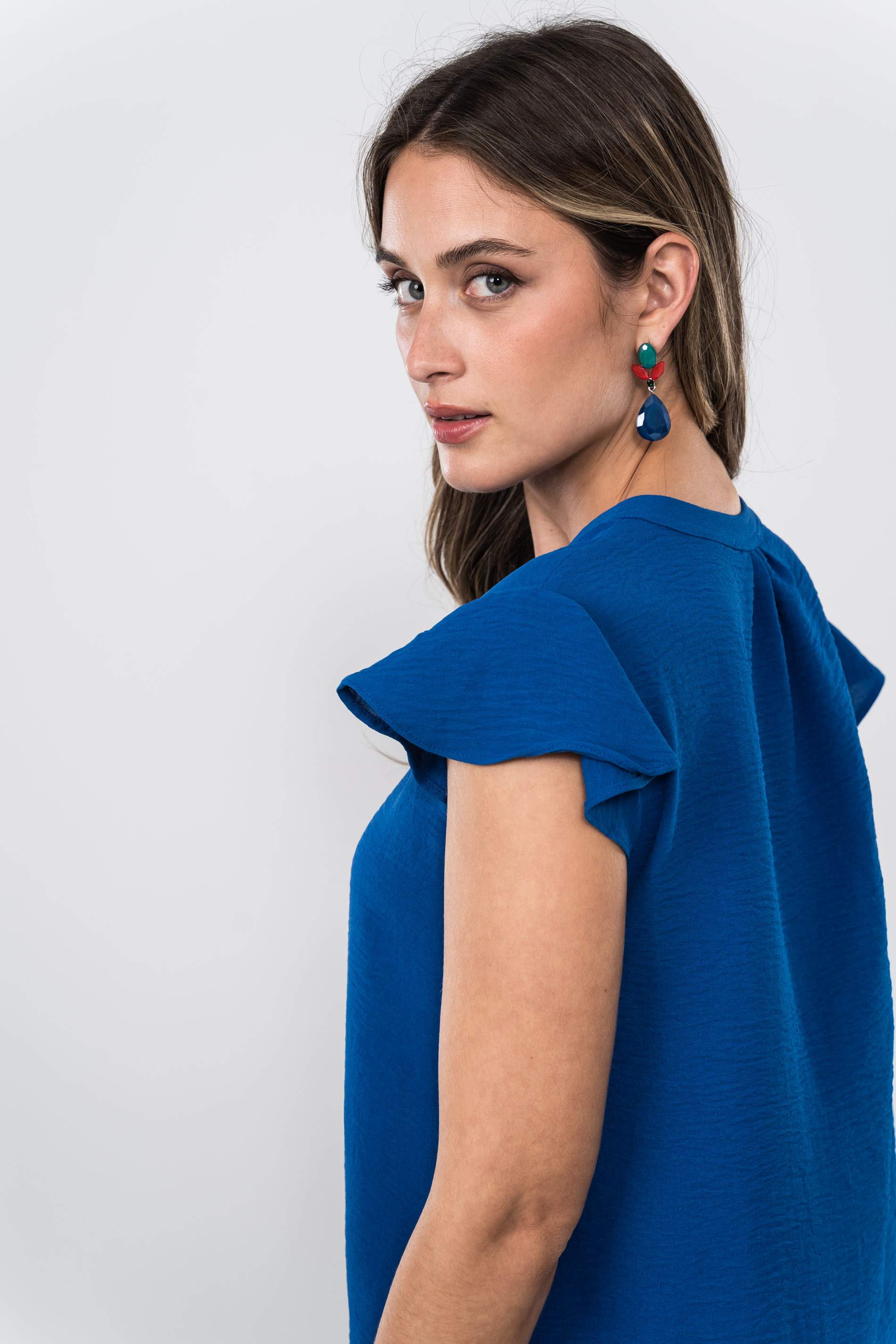 BLUSA CUELLO UVE TINTA