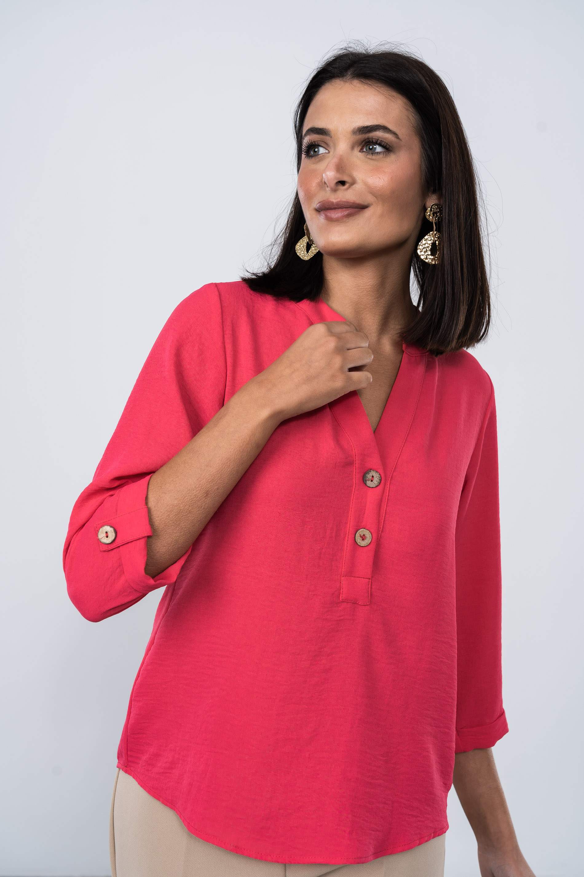 BLUSA BOTONES M/F FRESA