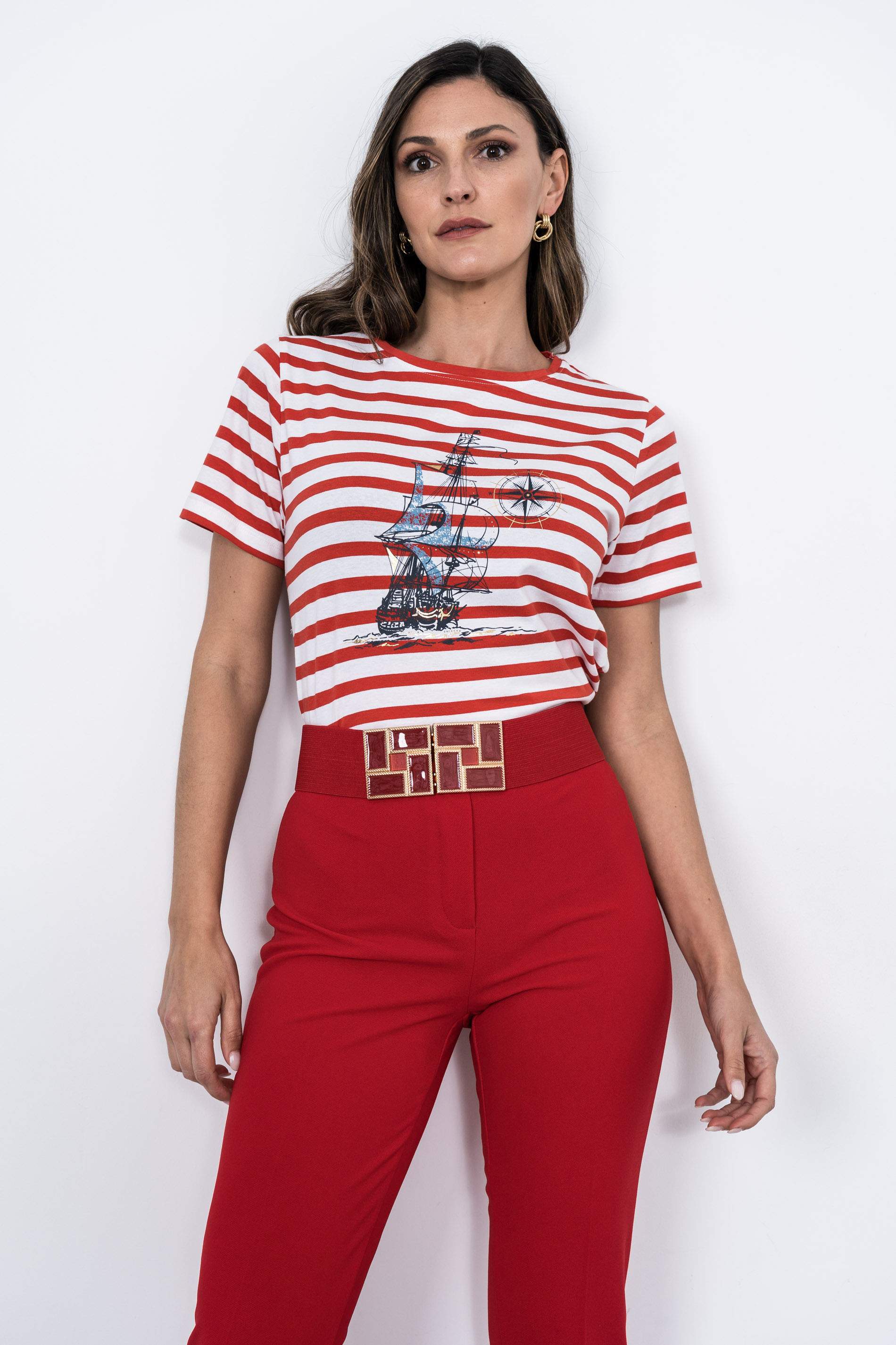 PANTALÓN GOMA CINTURA ROJO