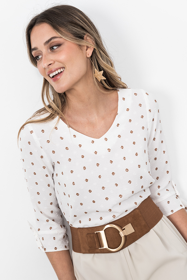 BLUSA PLUMETI COMBINADO 