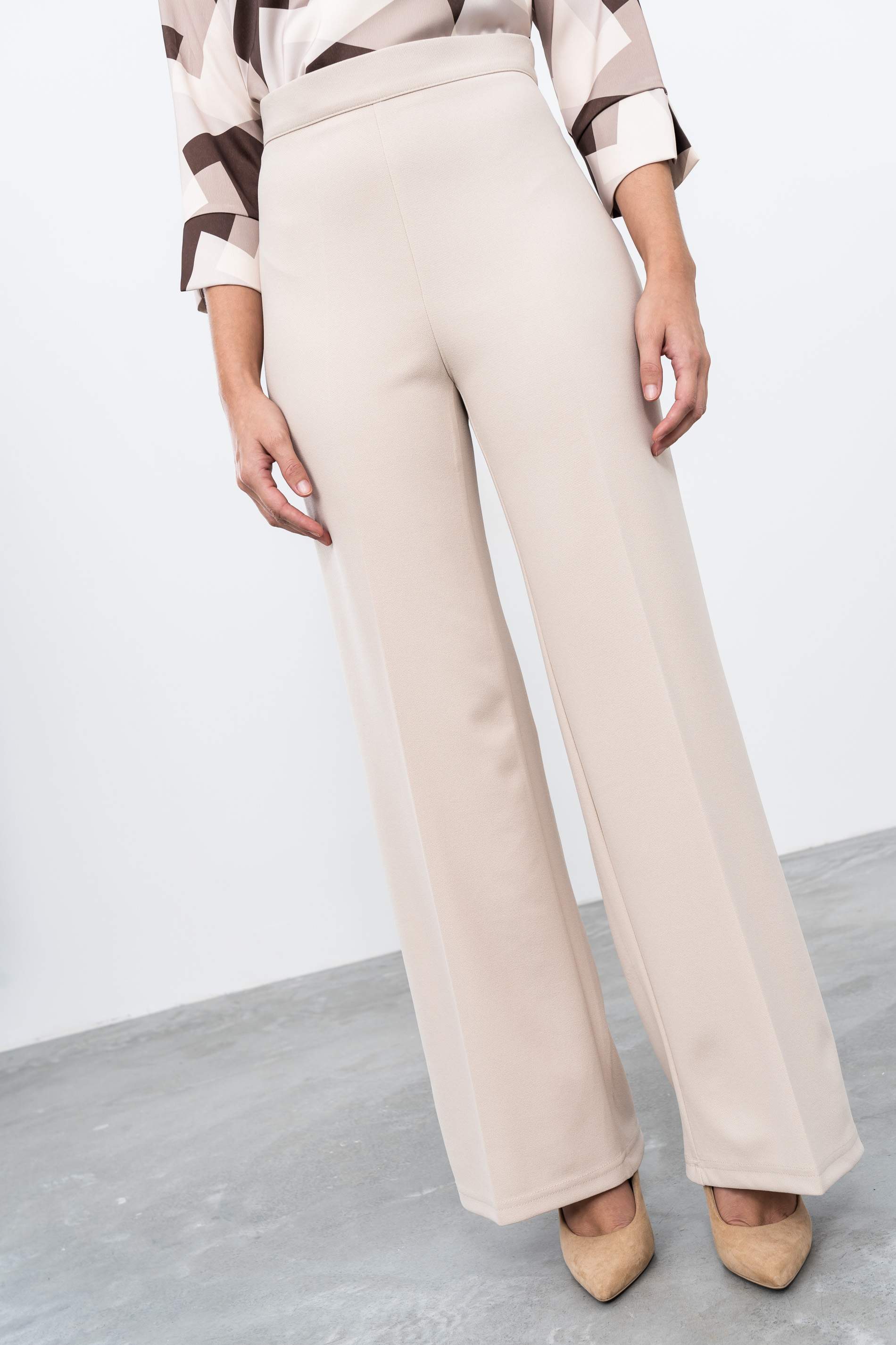 PANTALÓN VESTIR ANCHO ARENA