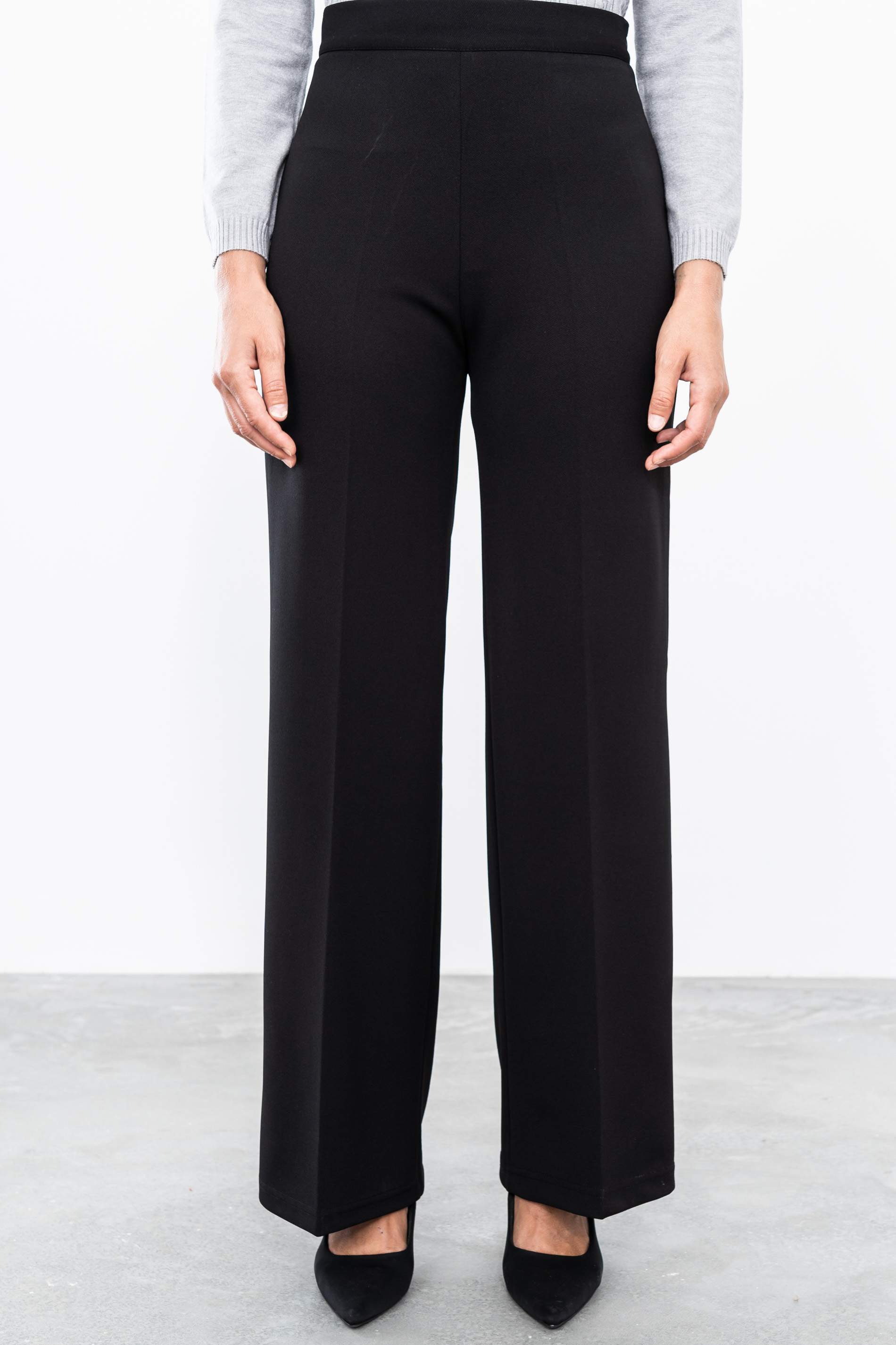 PANTALÓN VESTIR ANCHO NEGRO