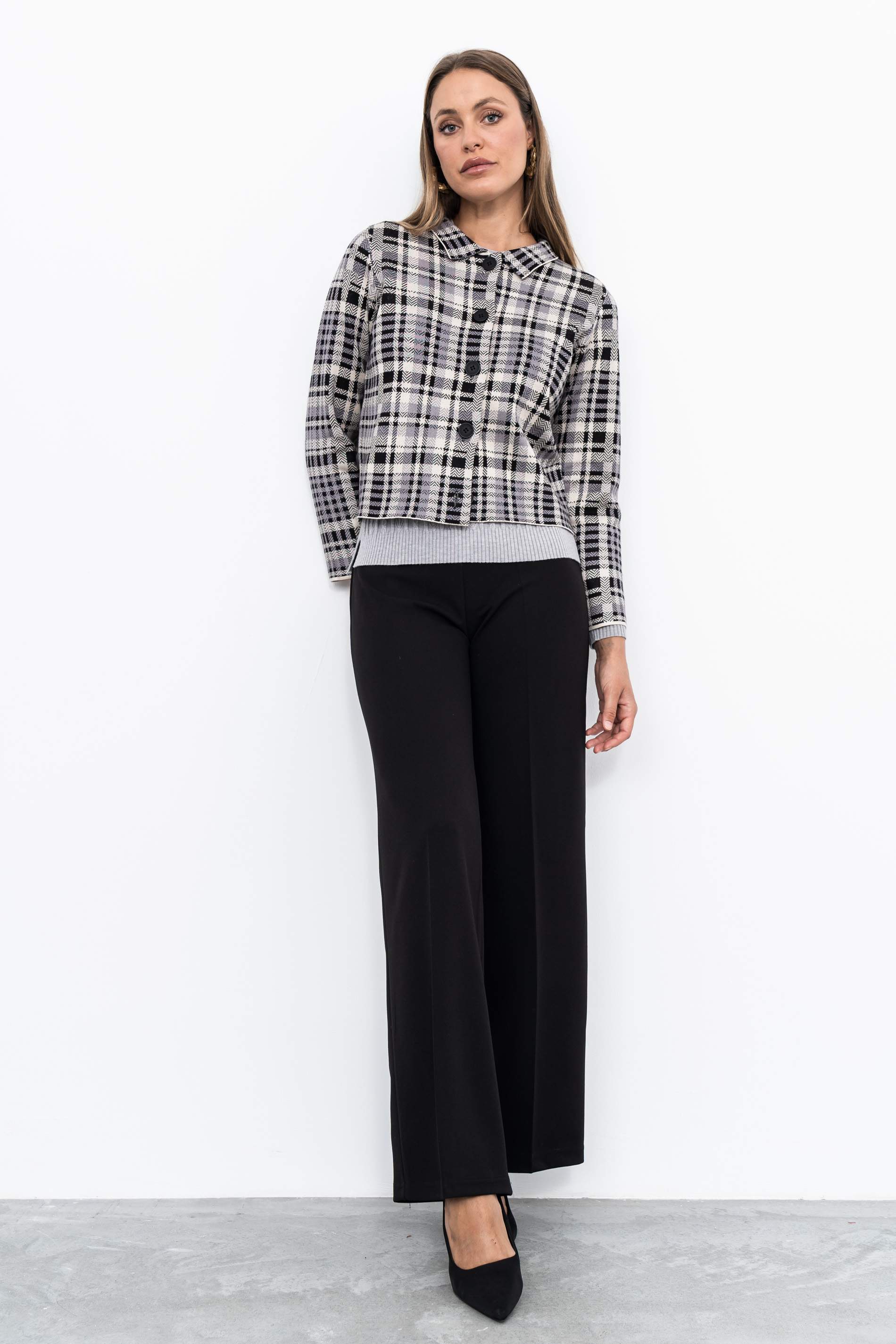 PANTALÓN VESTIR ANCHO NEGRO