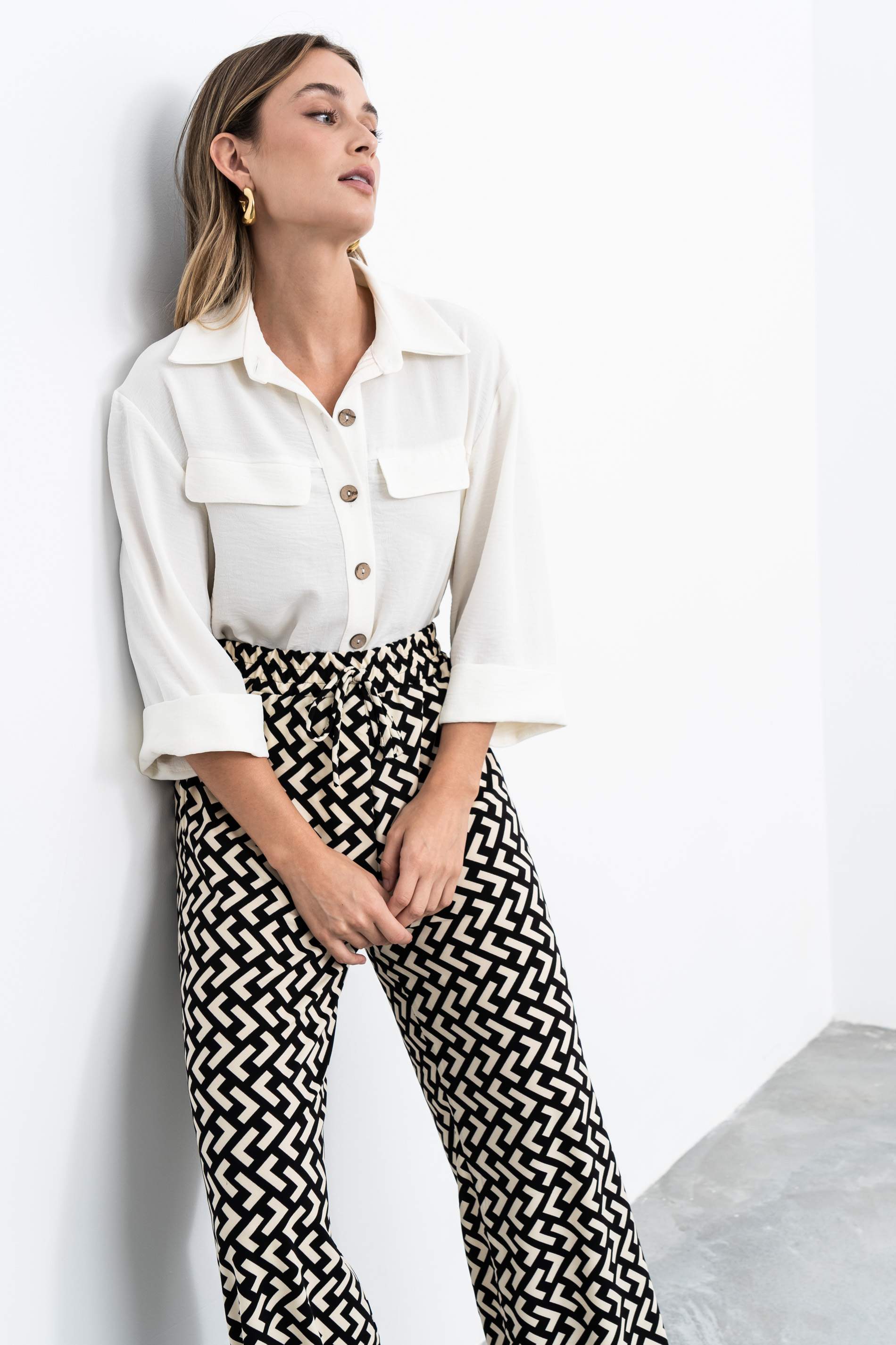 CAMISA MANGAS VUELTA CRUDO