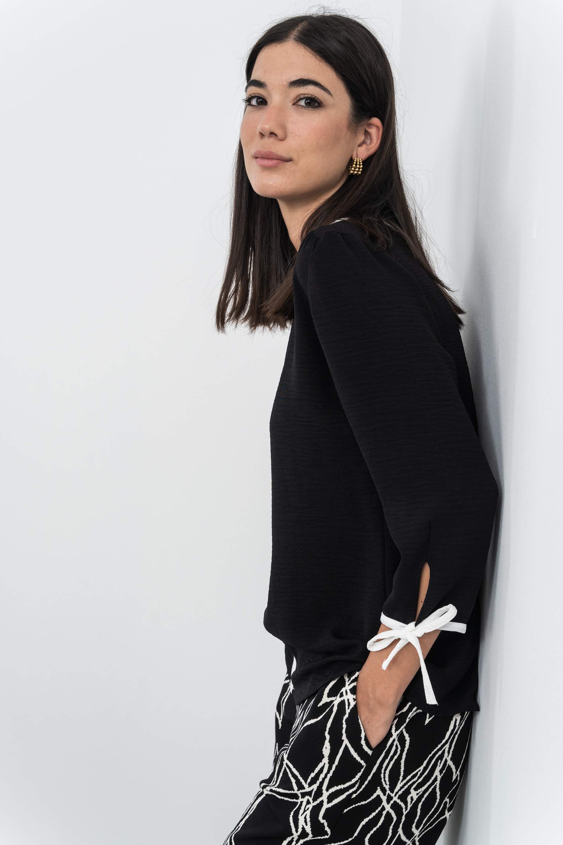 BLUSA VIVOS CONTRASTE CRUDO