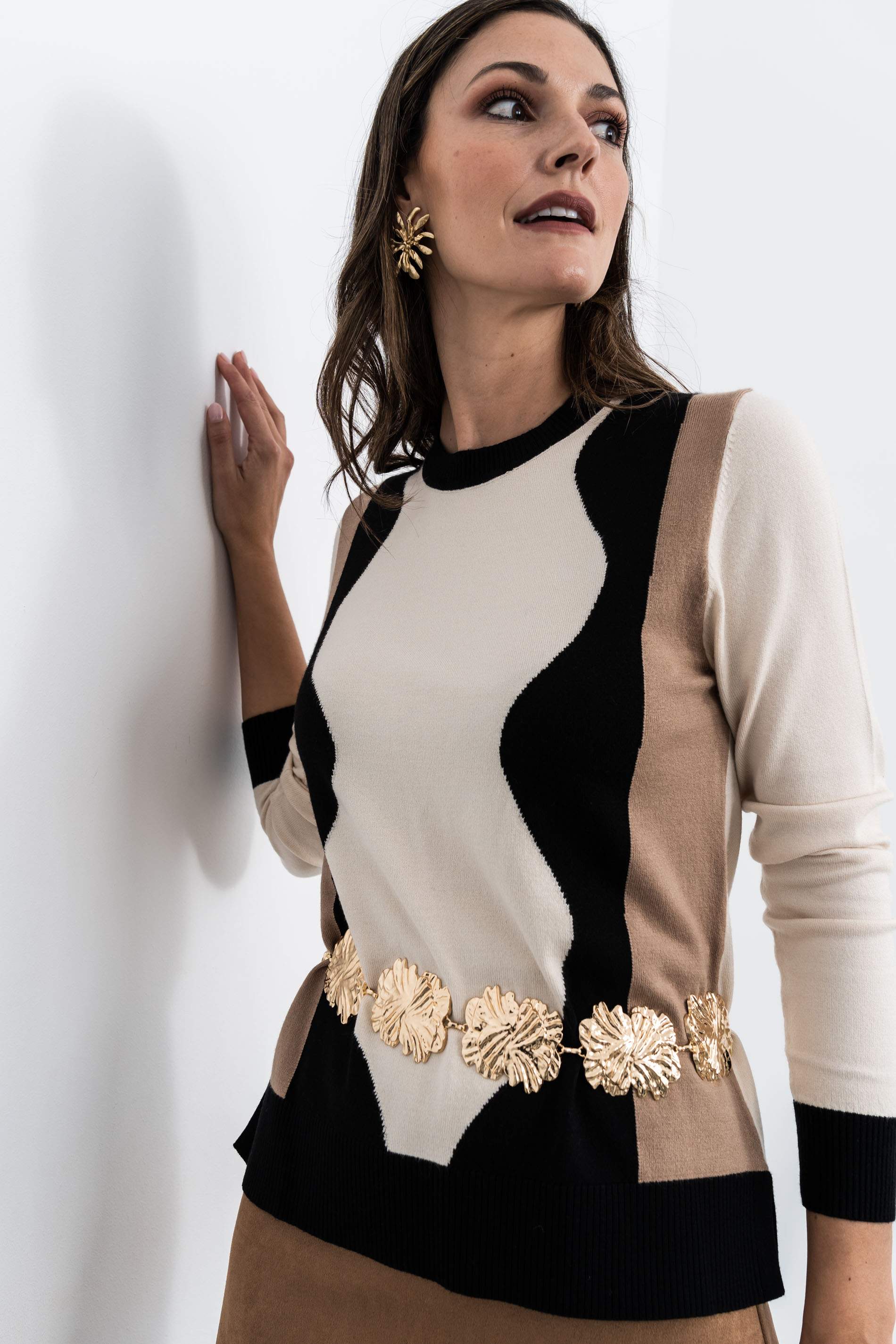 CINTURÓN CADENA HOJA GRANDE