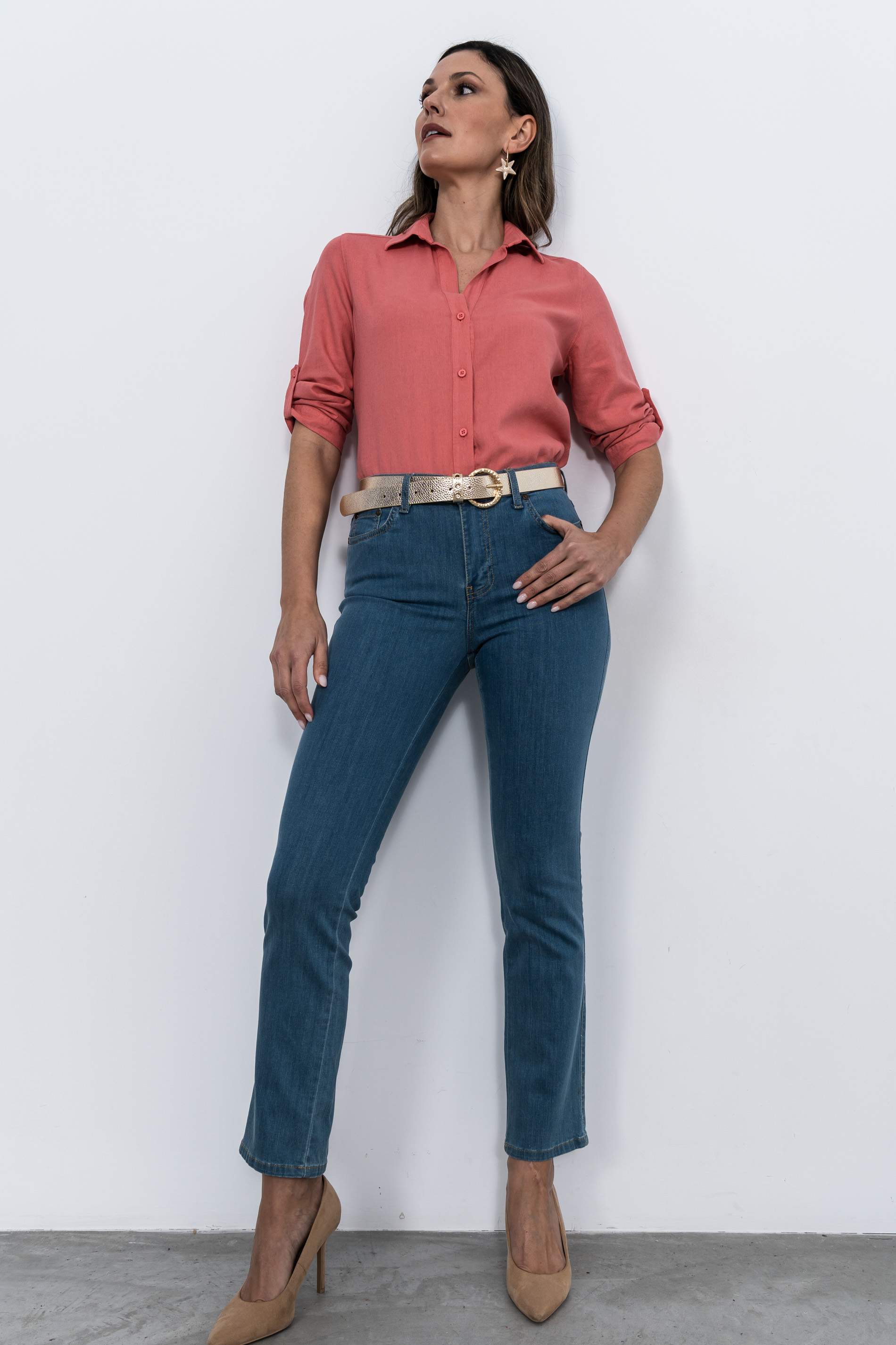 PANTALON VAQUERO RECTO AZUL