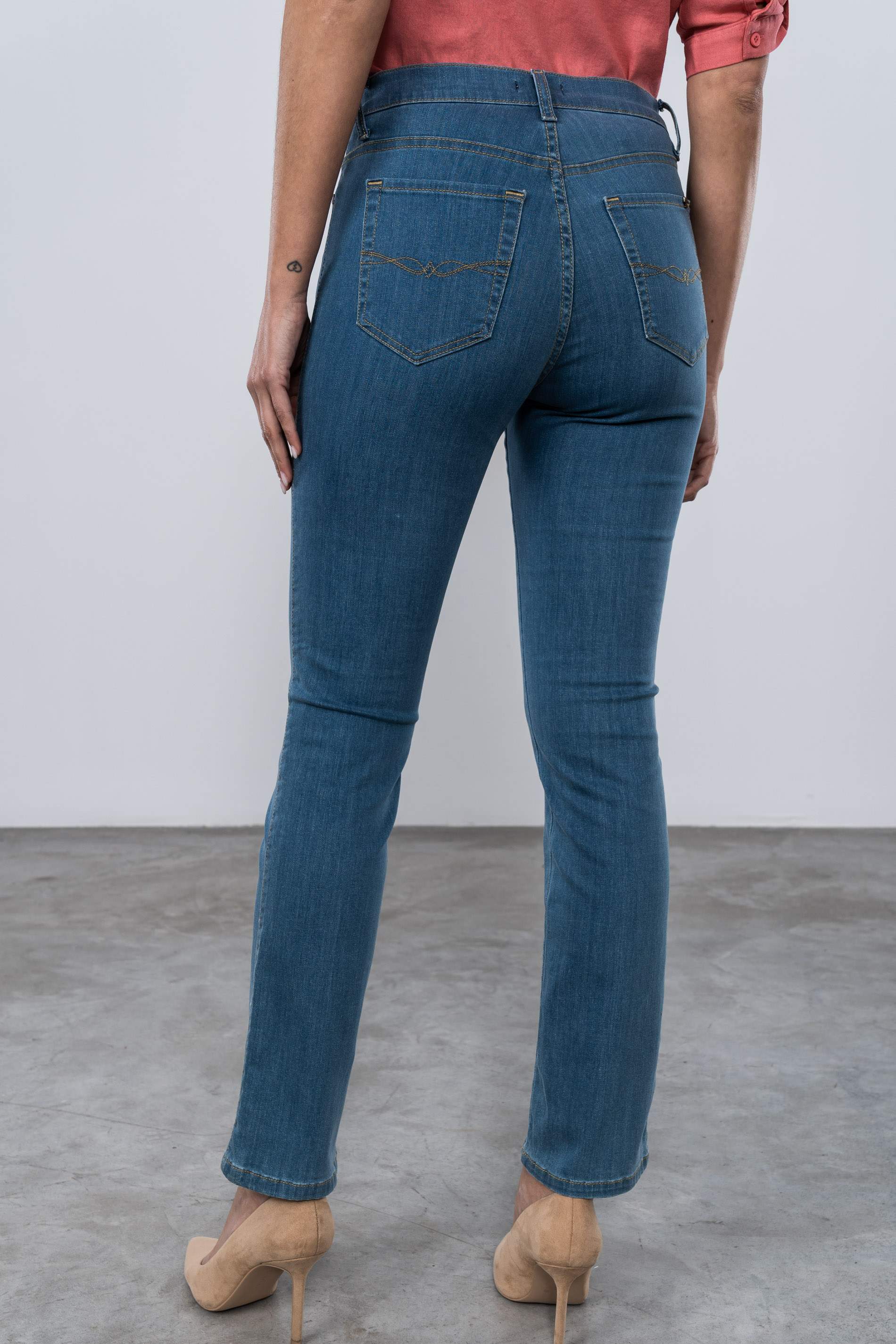 PANTALON VAQUERO RECTO AZUL