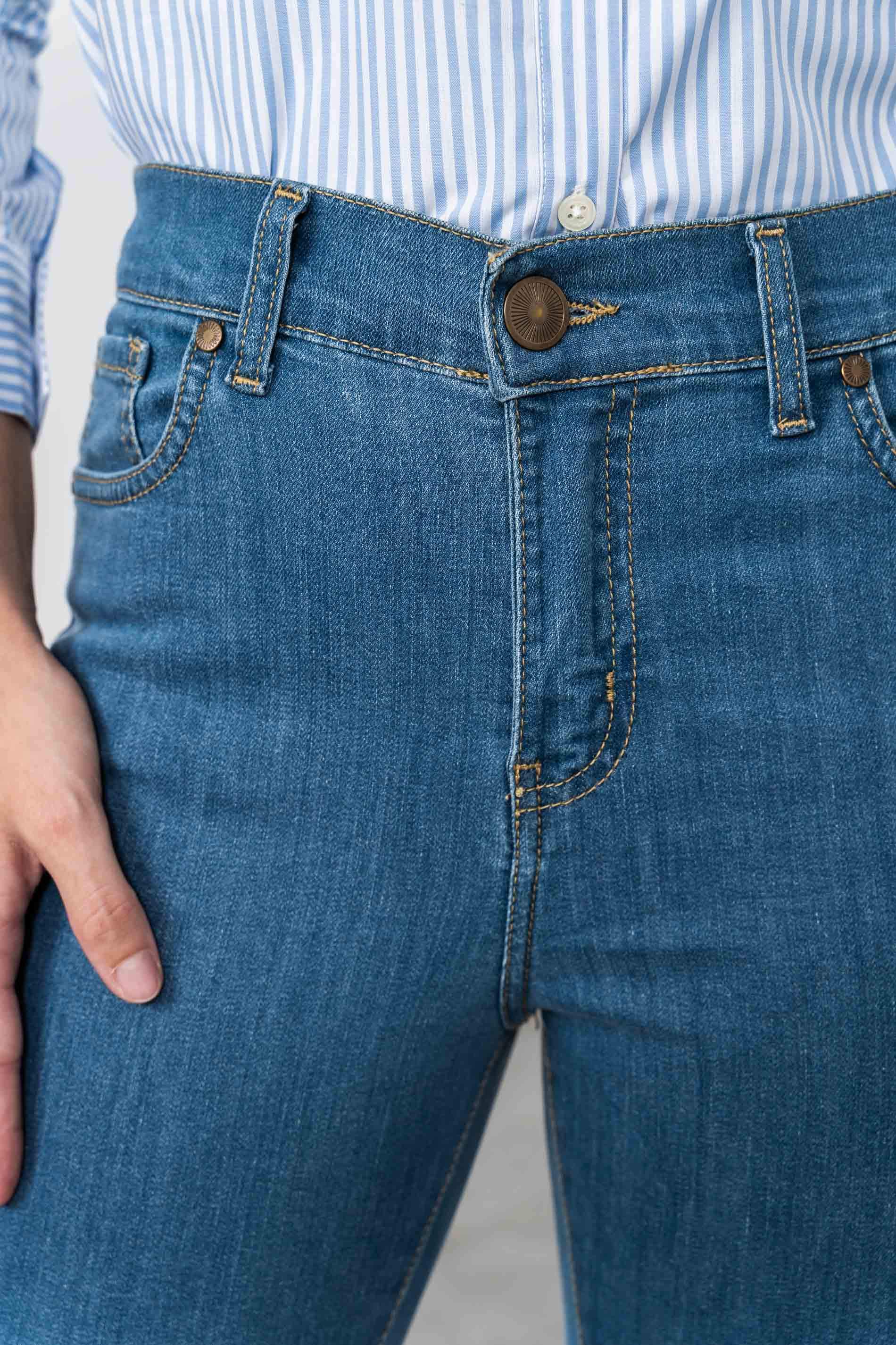 PANTALÓN VAQUERO FLARE AZUL