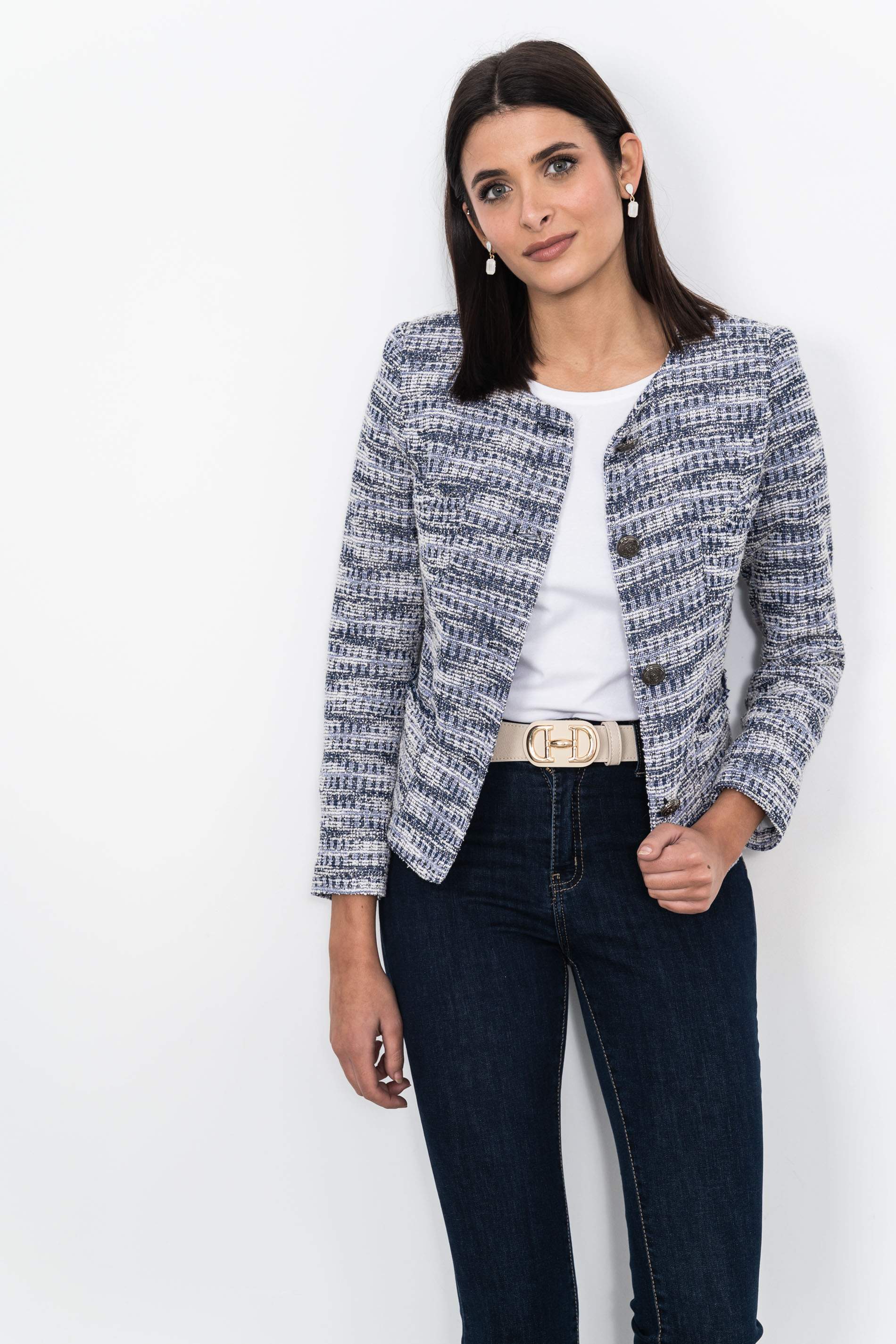 PANTALÓN VAQUERO FLARE MARINO