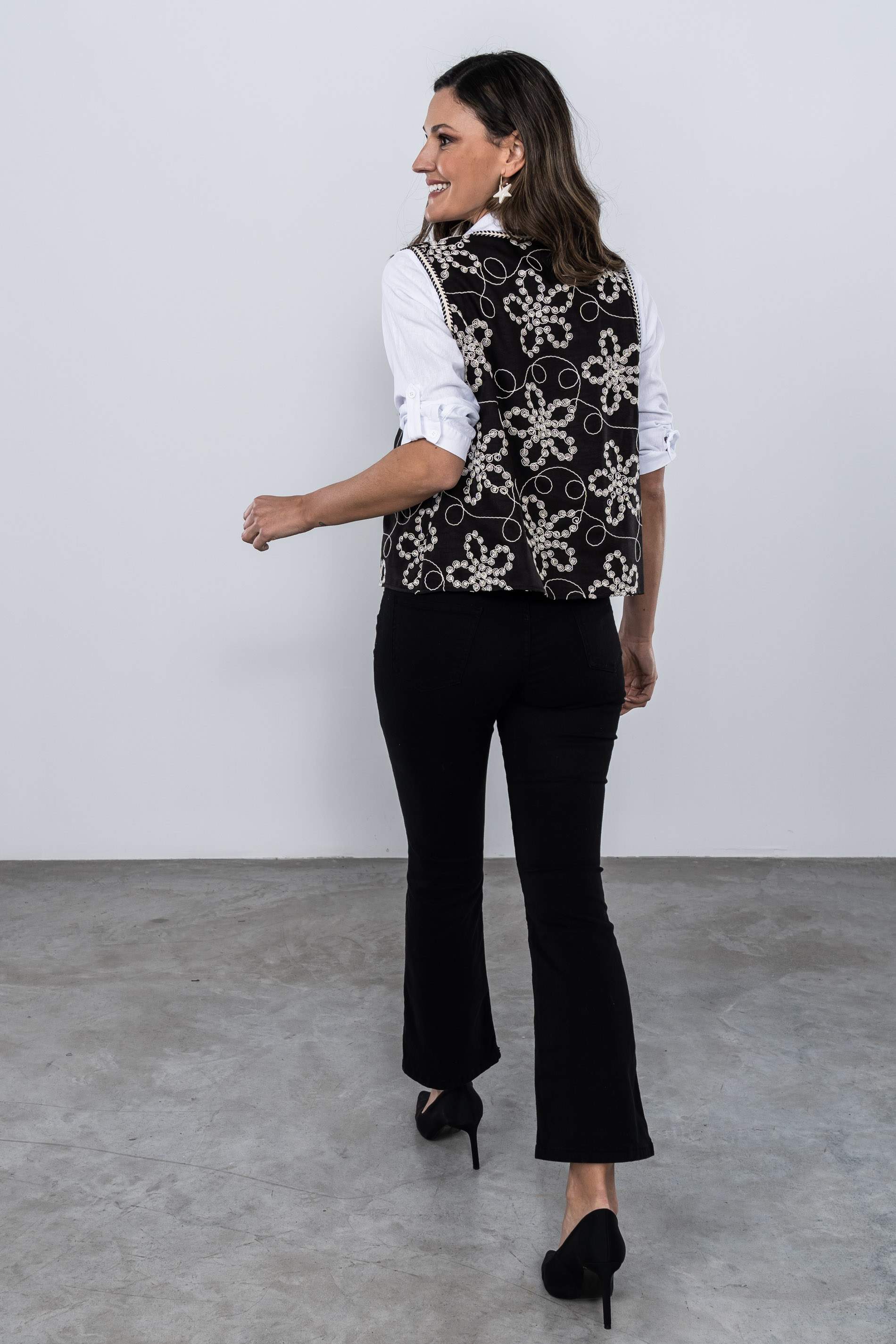 PANTALÓN FLARE SATÉN NEGRO