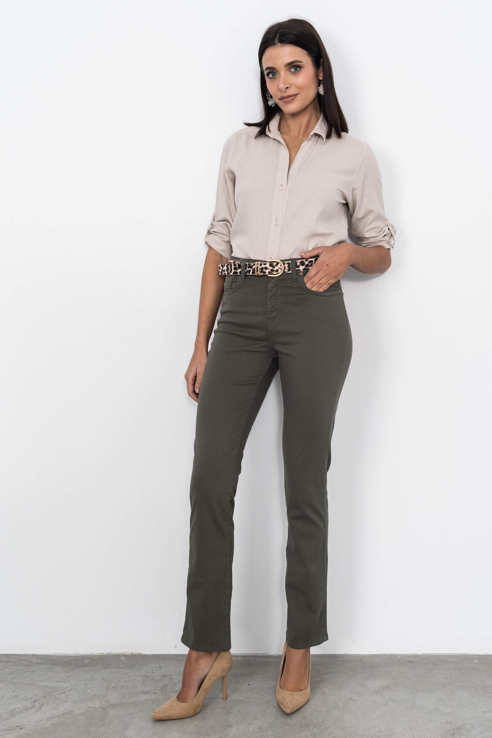PANTALÓN 5 BOLSILLOS RECTO KAKI