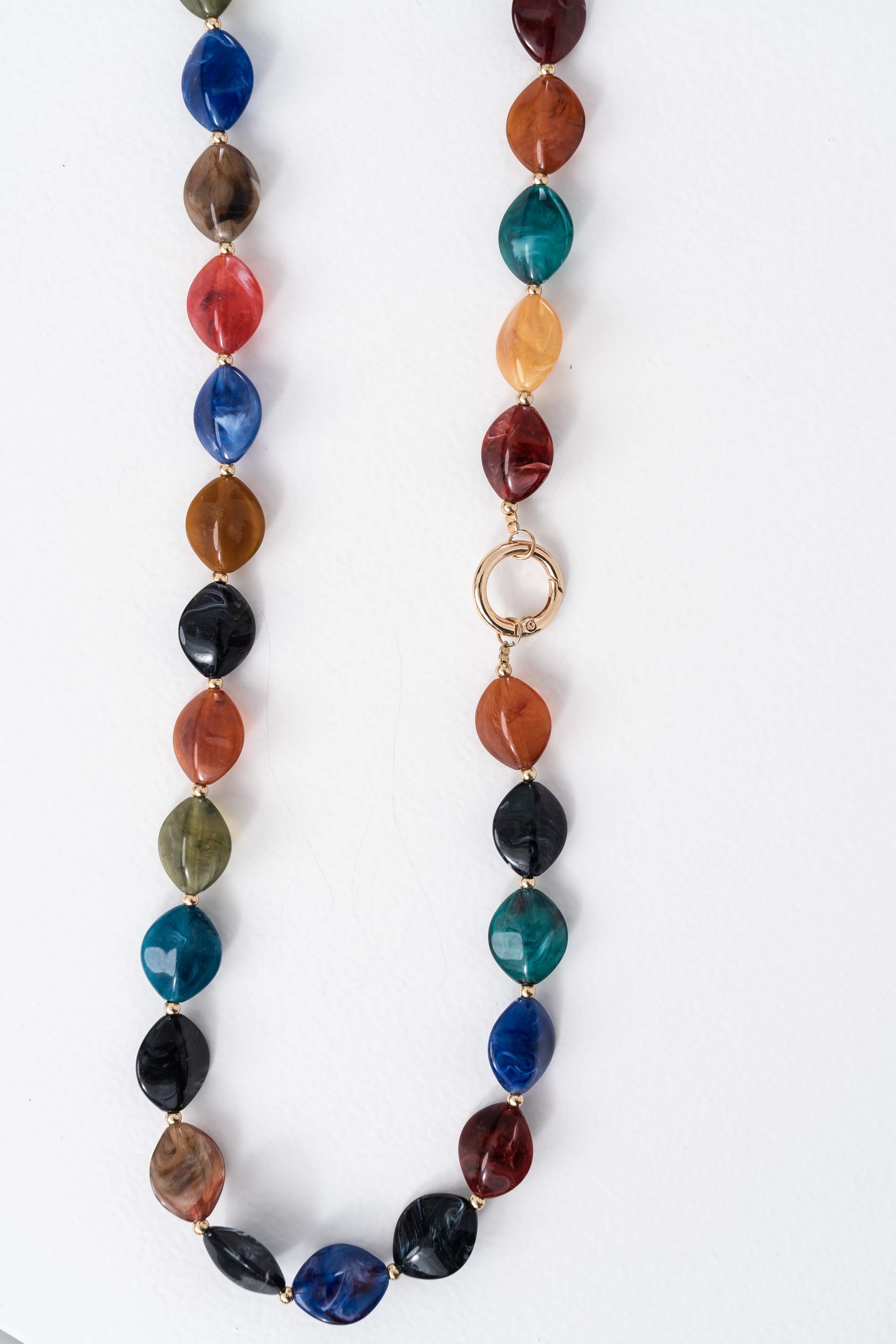 COLLAR PIEDRAS MULTICOLOR LARGO
